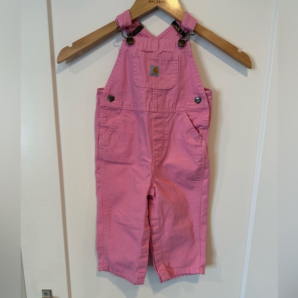 Carhartt overalls in pink, size 18 months - Picture 1 of 4